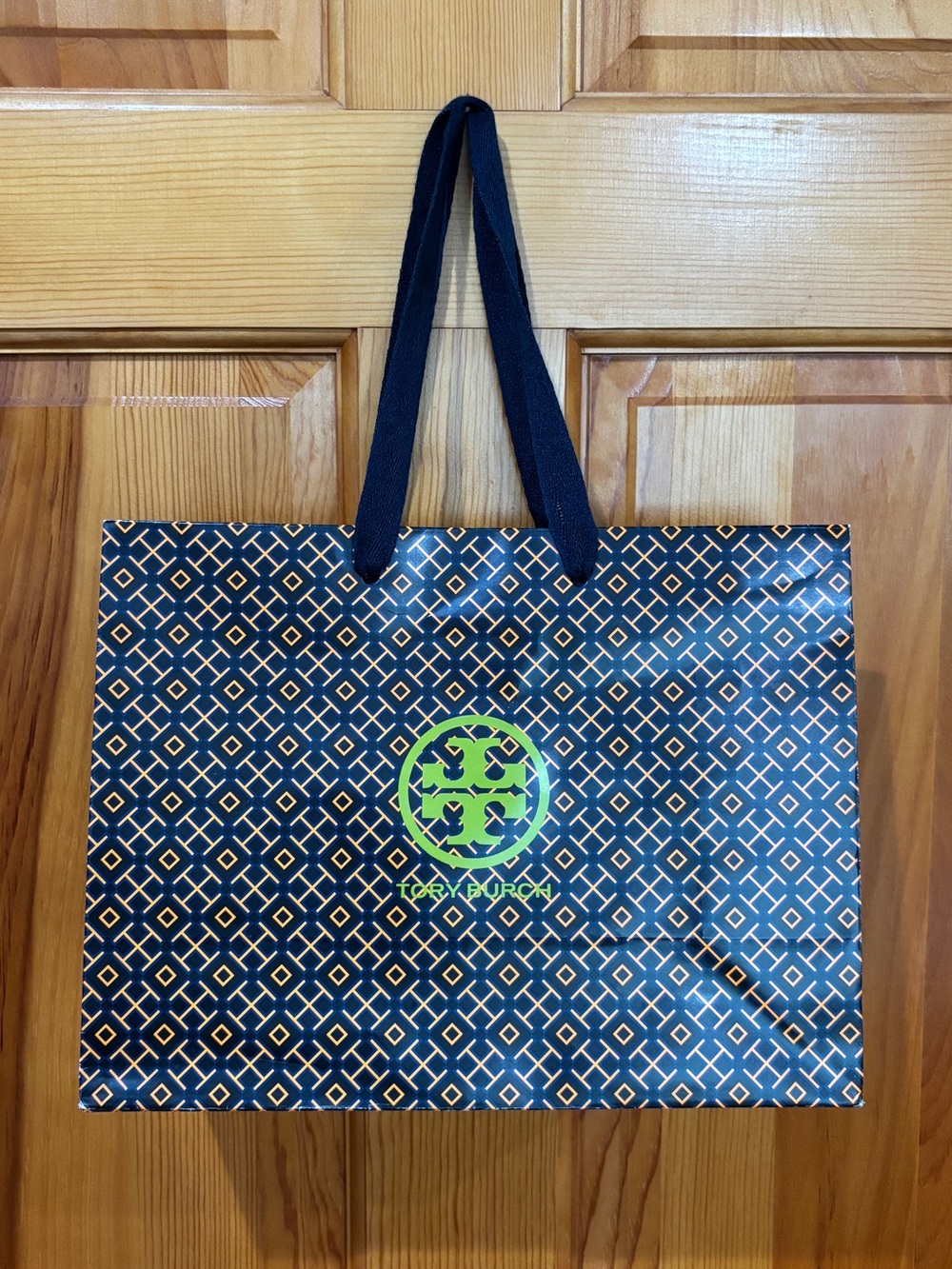 Tory Burch Navy Paper Bag